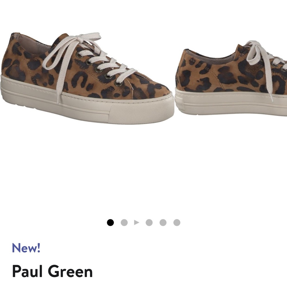 Paul Green Bixny Sneaker. Leopard white combo. Size 7.5 US